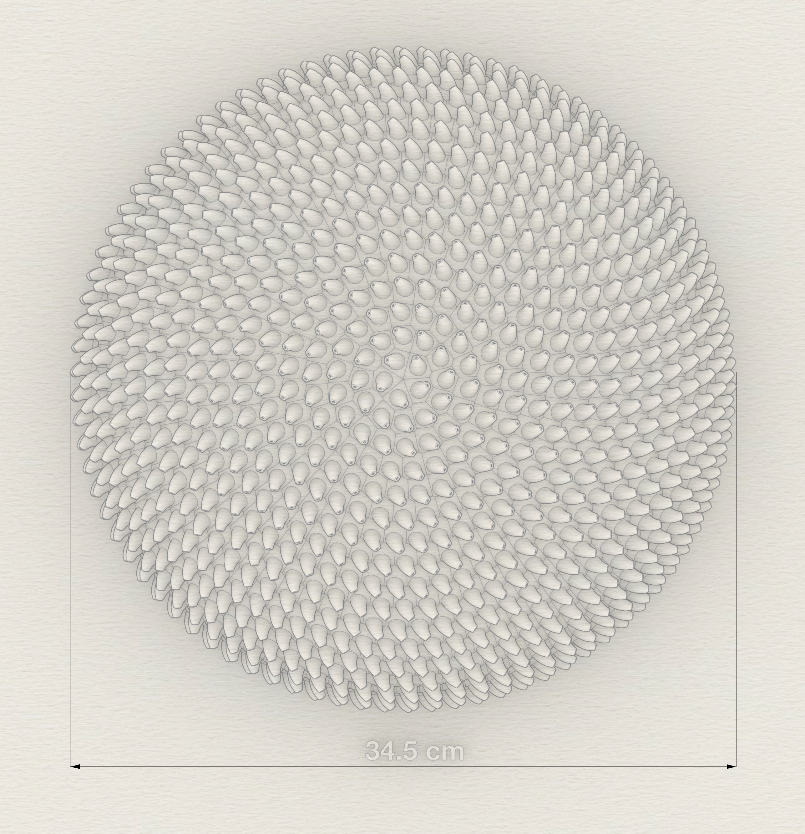 Sponge Lamp - Top View with Measurements